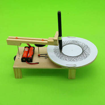 DIY Electric Plotter Drawing Robot Kit Physics Scientific Experiment Set Creative Inventions Assemble Model Toy Kids