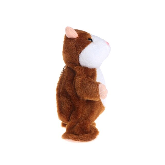 Talking And Walking Hamster Sound Record Plush Toys Stuffed Speak Pet Gift